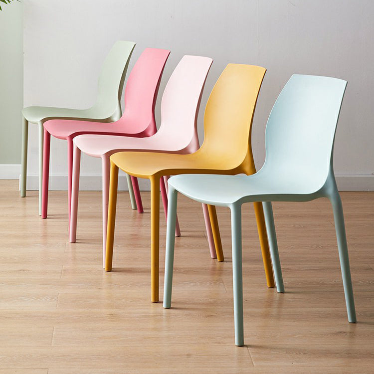 Contemporary Plastic  Dining Side Chair Stackable Side Chair Set for Dining Room