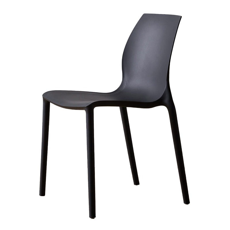 Contemporary Plastic  Dining Side Chair Stackable Side Chair Set for Dining Room