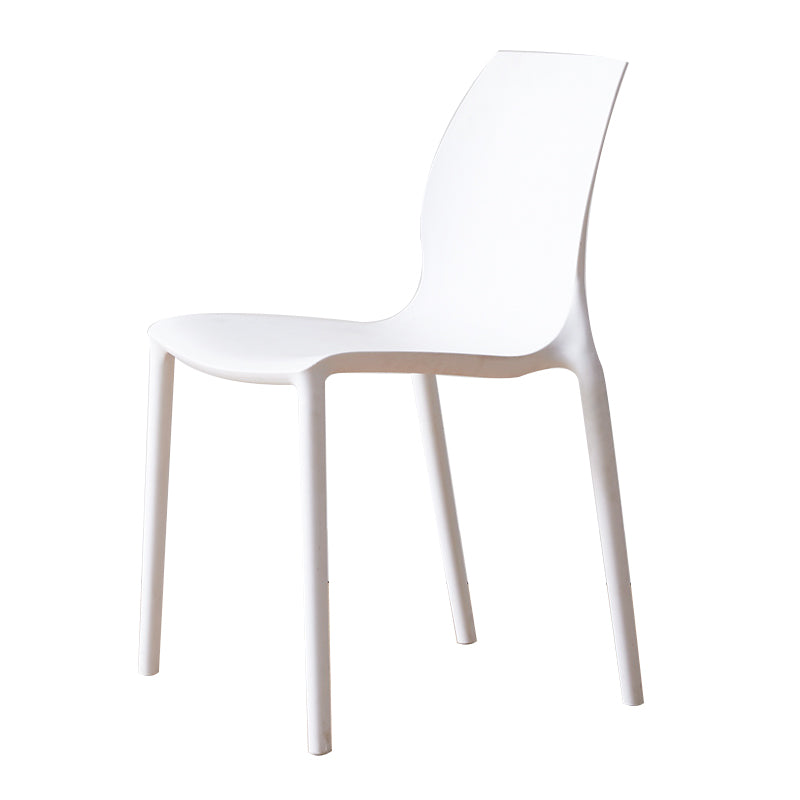 Contemporary Plastic  Dining Side Chair Stackable Side Chair Set for Dining Room