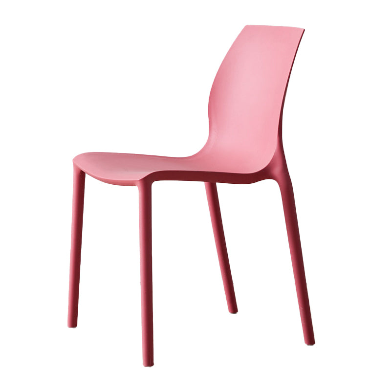 Contemporary Plastic  Dining Side Chair Stackable Side Chair Set for Dining Room