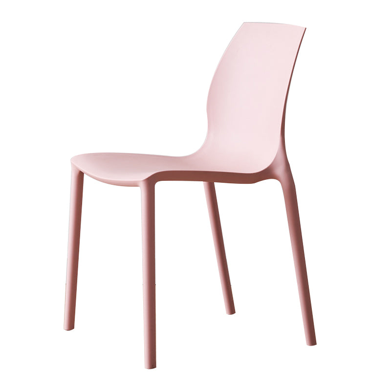 Contemporary Plastic  Dining Side Chair Stackable Side Chair Set for Dining Room