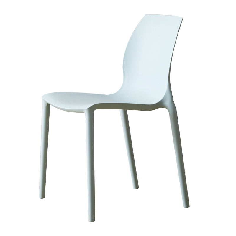 Contemporary Plastic  Dining Side Chair Stackable Side Chair Set for Dining Room