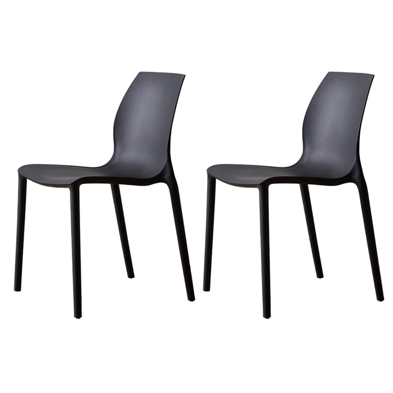 Contemporary Plastic  Dining Side Chair Stackable Side Chair Set for Dining Room