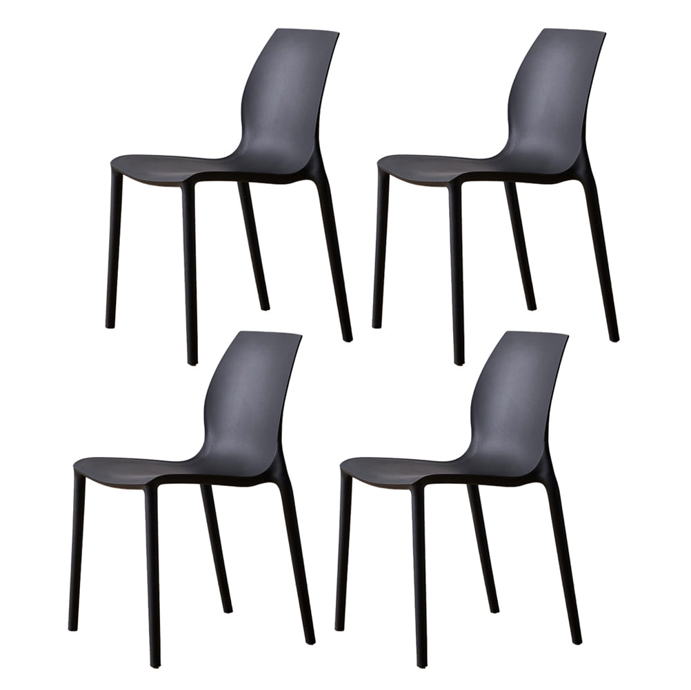 Contemporary Plastic  Dining Side Chair Stackable Side Chair Set for Dining Room