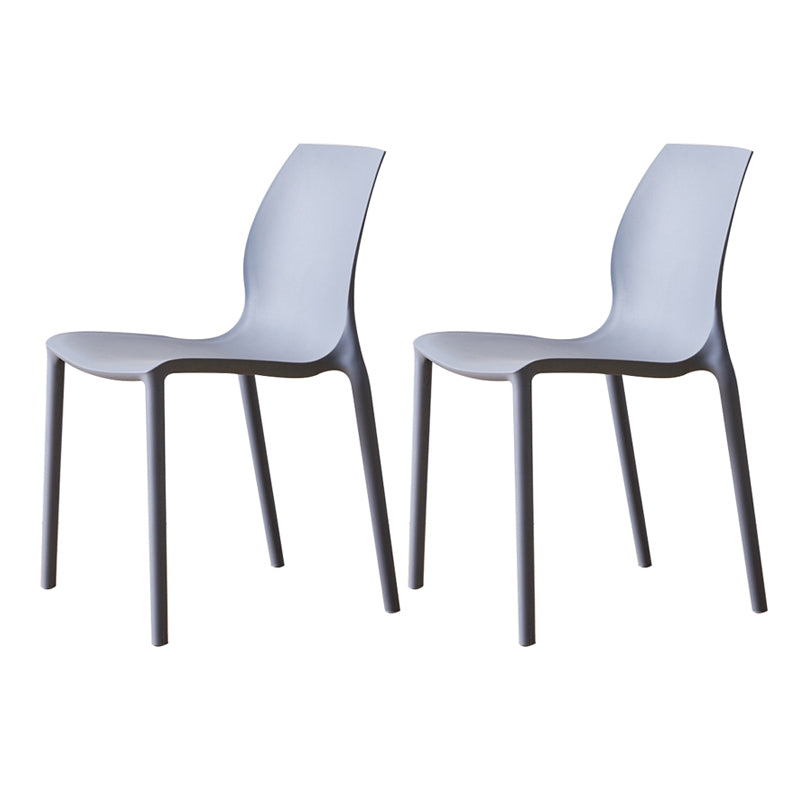 Contemporary Plastic  Dining Side Chair Stackable Side Chair Set for Dining Room