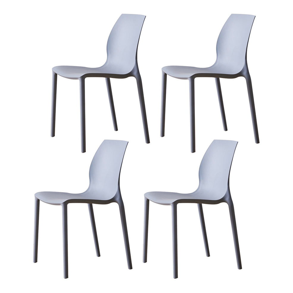 Contemporary Plastic  Dining Side Chair Stackable Side Chair Set for Dining Room