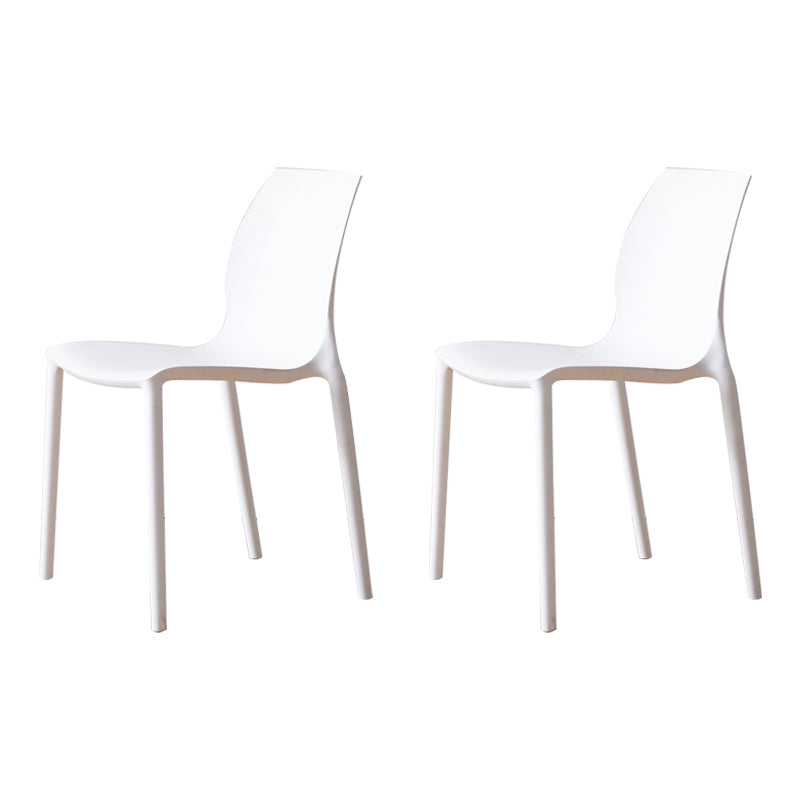 Contemporary Plastic  Dining Side Chair Stackable Side Chair Set for Dining Room