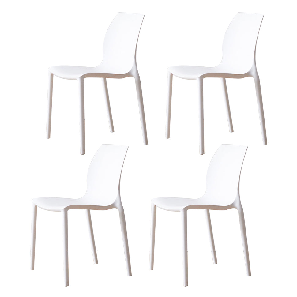 Contemporary Plastic  Dining Side Chair Stackable Side Chair Set for Dining Room