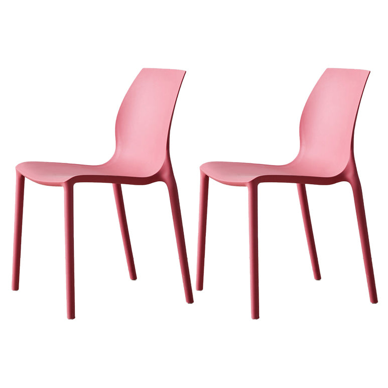 Contemporary Plastic  Dining Side Chair Stackable Side Chair Set for Dining Room