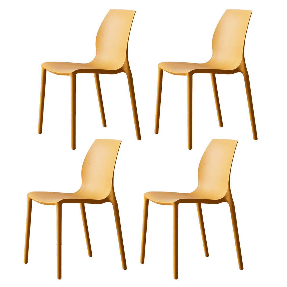 Contemporary Plastic  Dining Side Chair Stackable Side Chair Set for Dining Room