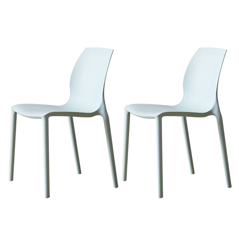 Contemporary Plastic  Dining Side Chair Stackable Side Chair Set for Dining Room