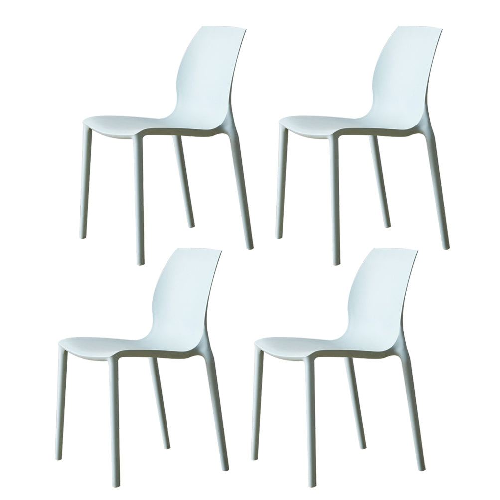 Contemporary Plastic  Dining Side Chair Stackable Side Chair Set for Dining Room