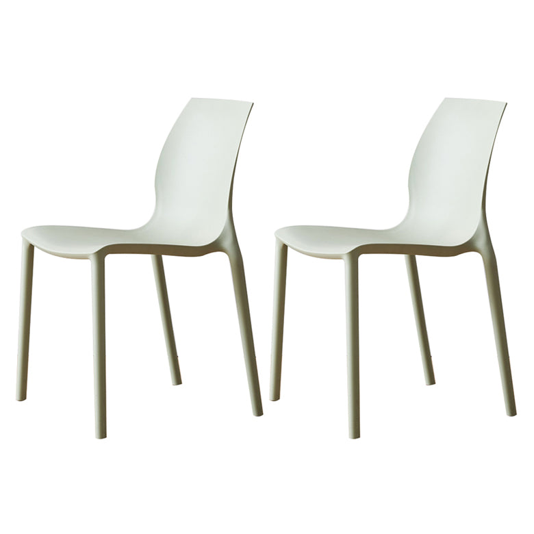 Contemporary Plastic  Dining Side Chair Stackable Side Chair Set for Dining Room