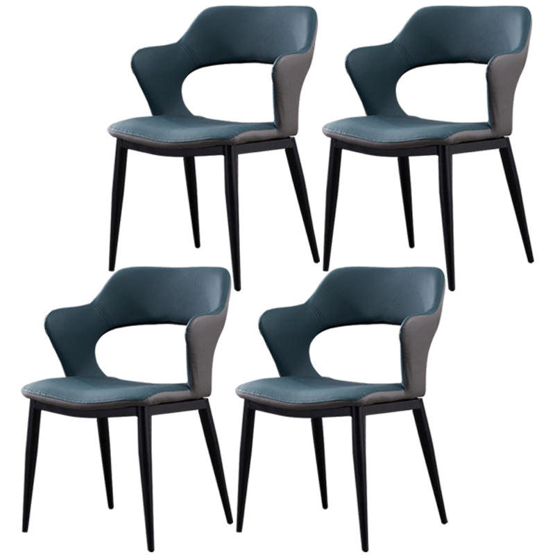 Contemporary Dining Chair Upholstered Open Back Dining Side Chair for Home