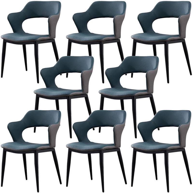 Contemporary Dining Chair Upholstered Open Back Dining Side Chair for Home