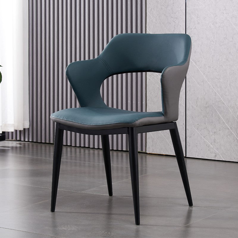 Contemporary Dining Chair Upholstered Open Back Dining Side Chair for Home