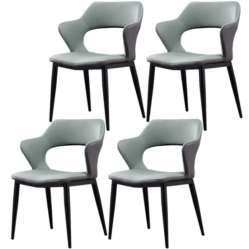 Contemporary Dining Chair Upholstered Open Back Dining Side Chair for Home