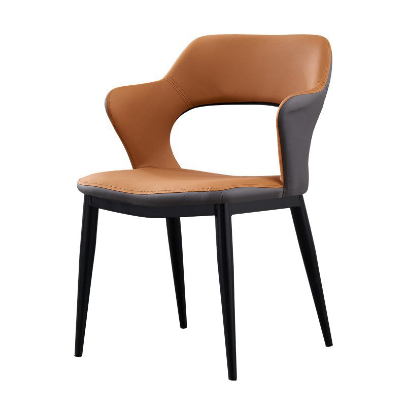 Contemporary Dining Chair Upholstered Open Back Dining Side Chair for Home