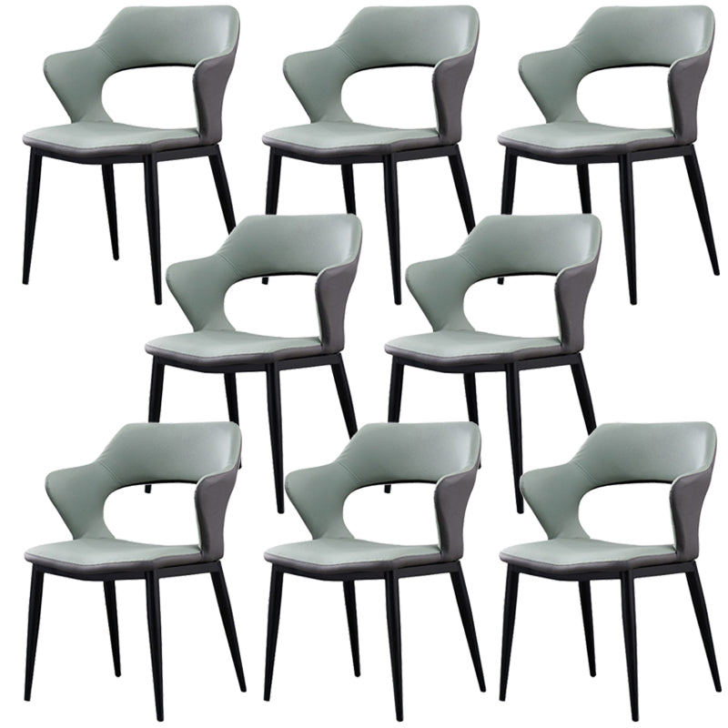 Contemporary Dining Chair Upholstered Open Back Dining Side Chair for Home