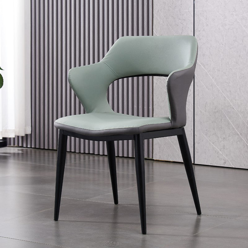 Contemporary Dining Chair Upholstered Open Back Dining Side Chair for Home