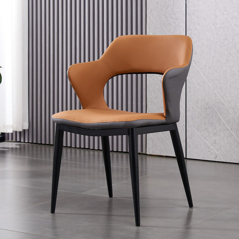 Contemporary Dining Chair Upholstered Open Back Dining Side Chair for Home