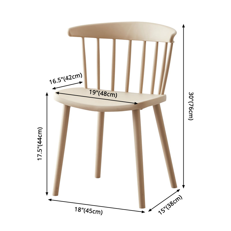 Moderner Plastik -Winsor -Stuhl 30 "H -Acryl -Esstuhl für Restaurantschlafzimmer