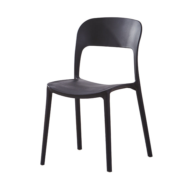 Home Side Chair Stackable Contemporary Open Back Plastic Dining Room Chair