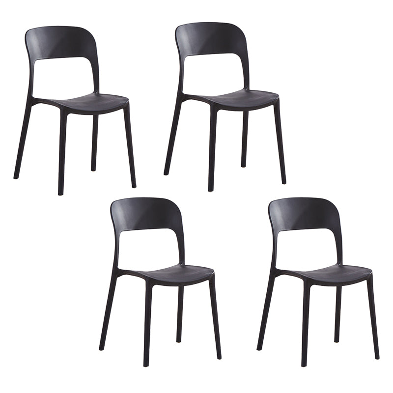 Home Side Chair Stackable Contemporary Open Back Plastic Dining Room Chair