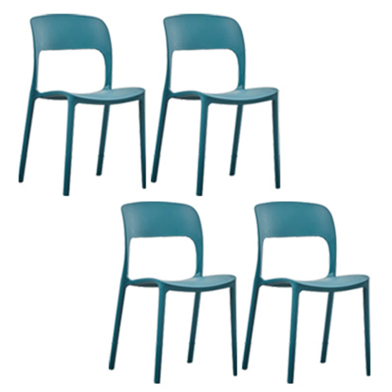 Home Side Chair Stackable Contemporary Open Back Plastic Dining Room Chair