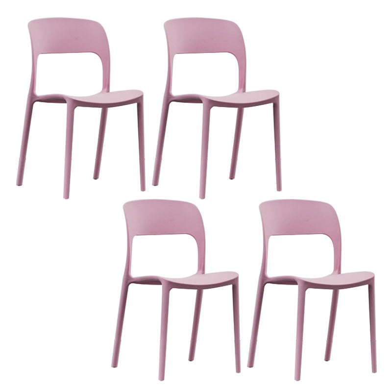 Home Side Chair Stackable Contemporary Open Back Plastic Dining Room Chair