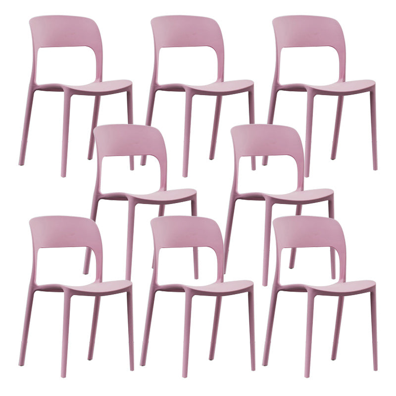 Home Side Chair Stackable Contemporary Open Back Plastic Dining Room Chair