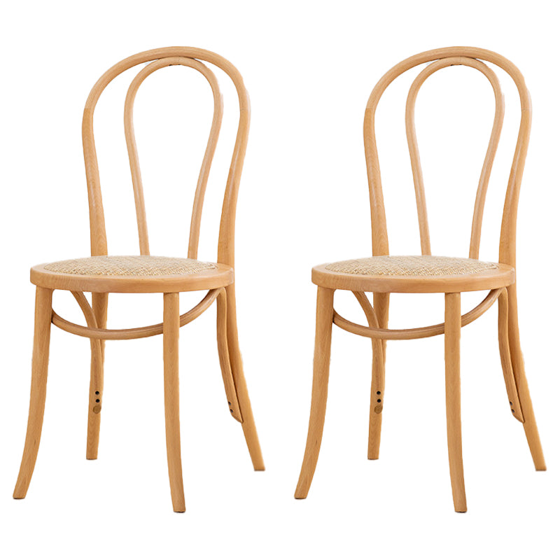 French Modern Style Solid Wood Dining Chairs Set Windsor Back Side Chair