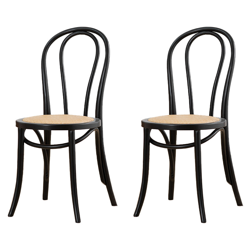 French Modern Style Solid Wood Dining Chairs Set Windsor Back Side Chair