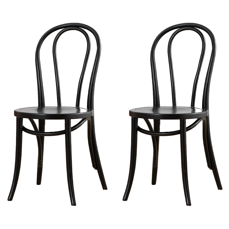 French Modern Style Solid Wood Dining Chairs Set Windsor Back Side Chair