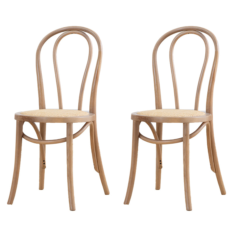 French Modern Style Solid Wood Dining Chairs Set Windsor Back Side Chair