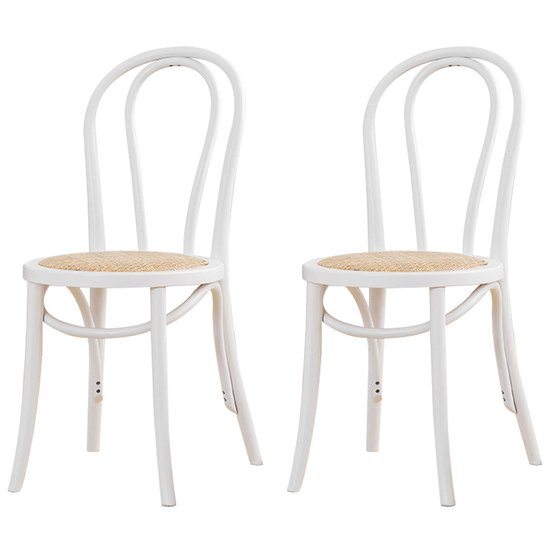 French Modern Style Solid Wood Dining Chairs Set Windsor Back Side Chair