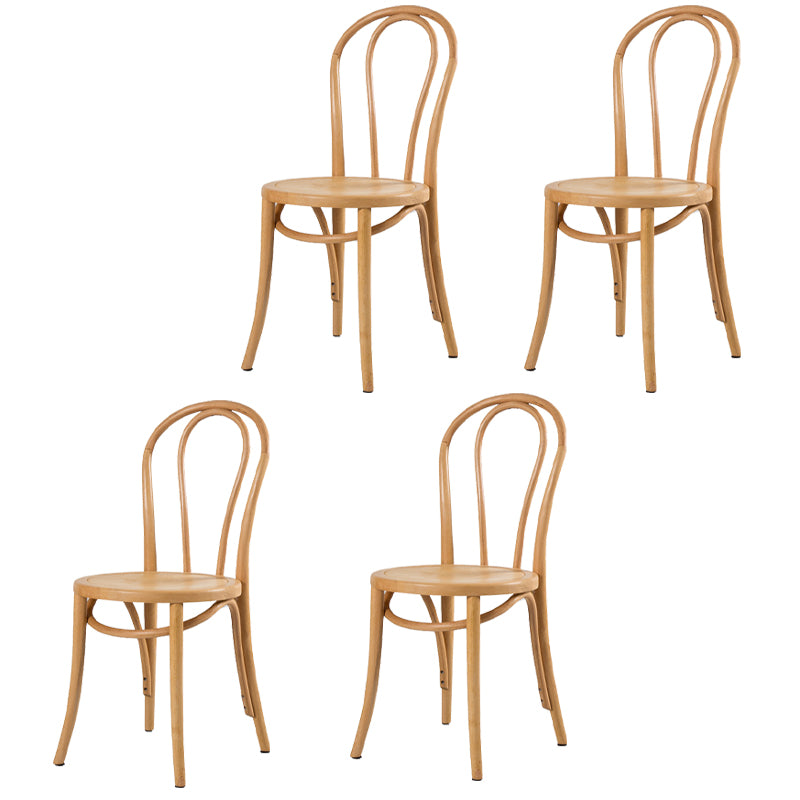 French Modern Style Solid Wood Dining Chairs Set Windsor Back Side Chair