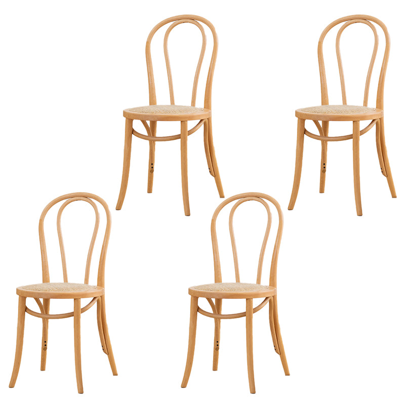 French Modern Style Solid Wood Dining Chairs Set Windsor Back Side Chair