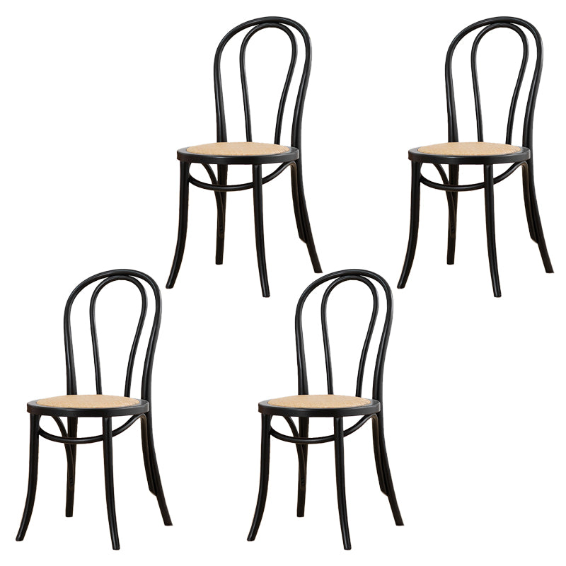 French Modern Style Solid Wood Dining Chairs Set Windsor Back Side Chair