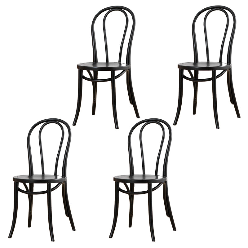 French Modern Style Solid Wood Dining Chairs Set Windsor Back Side Chair