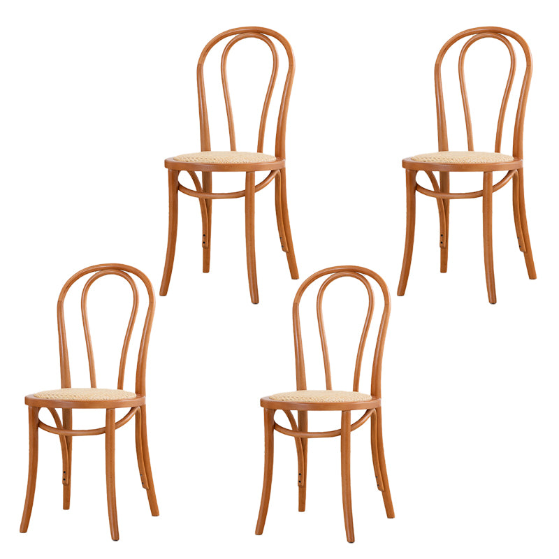 French Modern Style Solid Wood Dining Chairs Set Windsor Back Side Chair