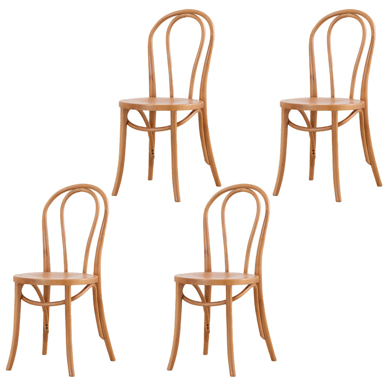 French Modern Style Solid Wood Dining Chairs Set Windsor Back Side Chair