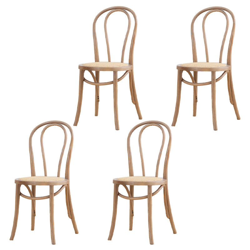 French Modern Style Solid Wood Dining Chairs Set Windsor Back Side Chair