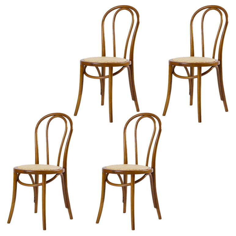 French Modern Style Solid Wood Dining Chairs Set Windsor Back Side Chair