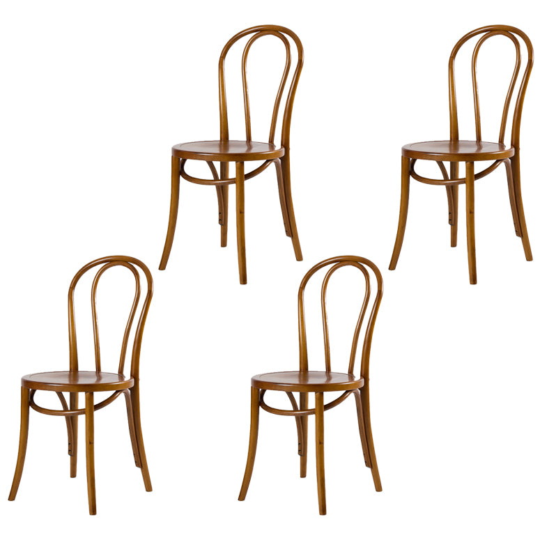 French Modern Style Solid Wood Dining Chairs Set Windsor Back Side Chair