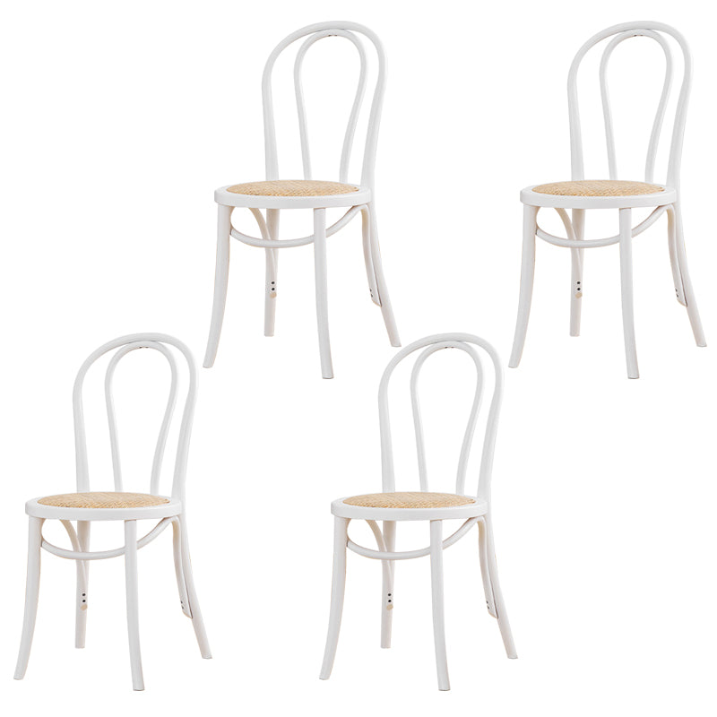 French Modern Style Solid Wood Dining Chairs Set Windsor Back Side Chair