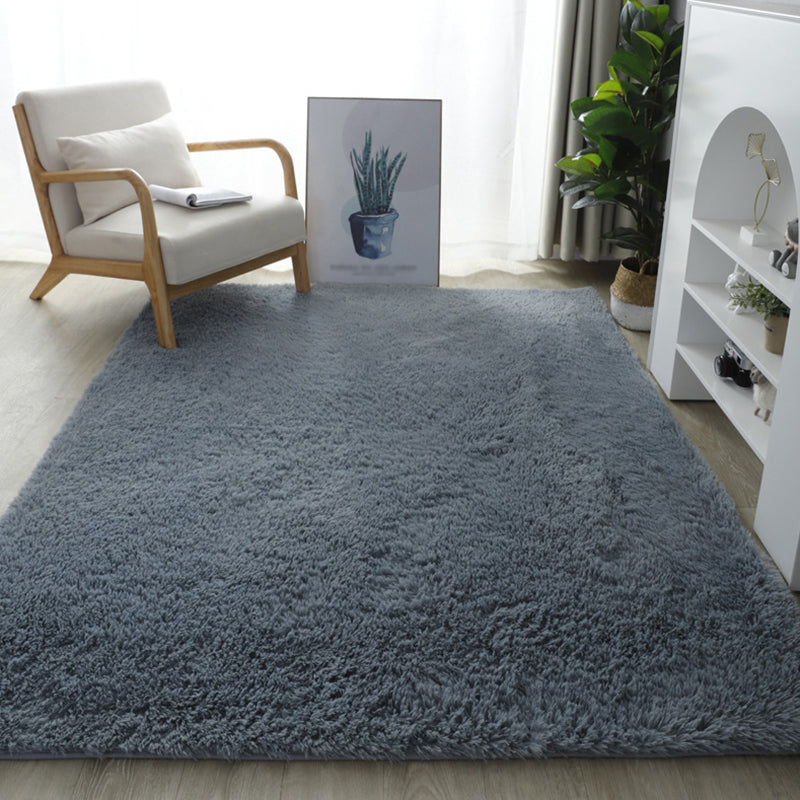 Mehrfarbiger weicher Shag Teppich stilvoller massiver Teppich polyesterfreundlicher waschbarer Teppich für Wohnzimmer