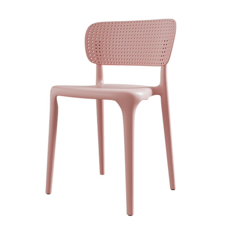 Plastic Contemporary Side Chair Open Back Dining Chairs for Dining Room