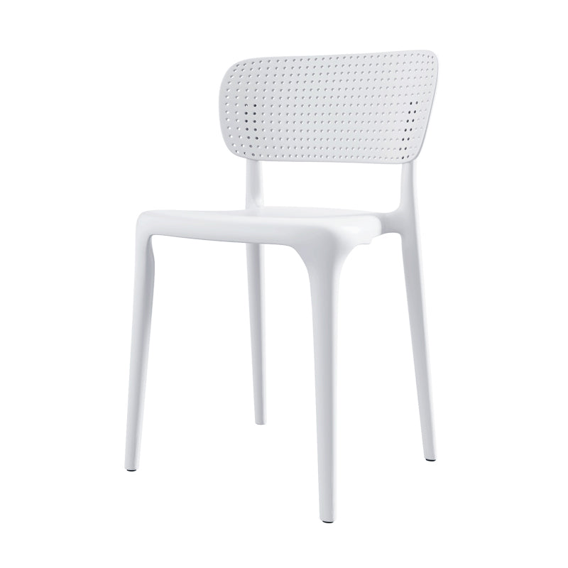 Plastic Contemporary Side Chair Open Back Dining Chairs for Dining Room