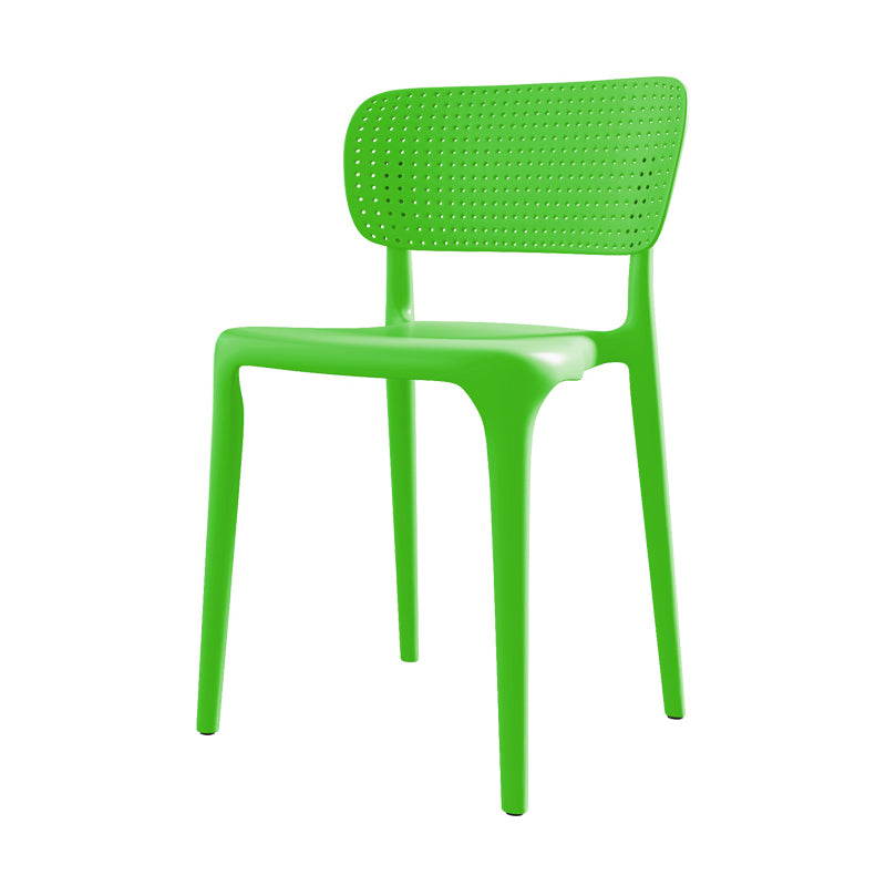 Plastic Contemporary Side Chair Open Back Dining Chairs for Dining Room